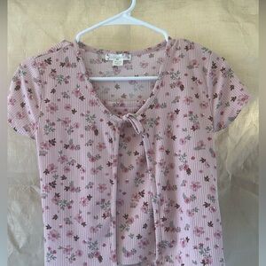 Floral Pink Top